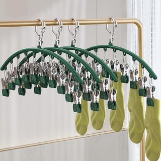 Móc treo đồ lót, móc kẹp treo quần áo 10 kẹp phơi đồ đa năng, gấp gọn,tiện dụng