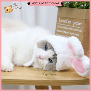 Mũ tai thỏ xinh xắn cho thú cưng, nón cho chó mèo