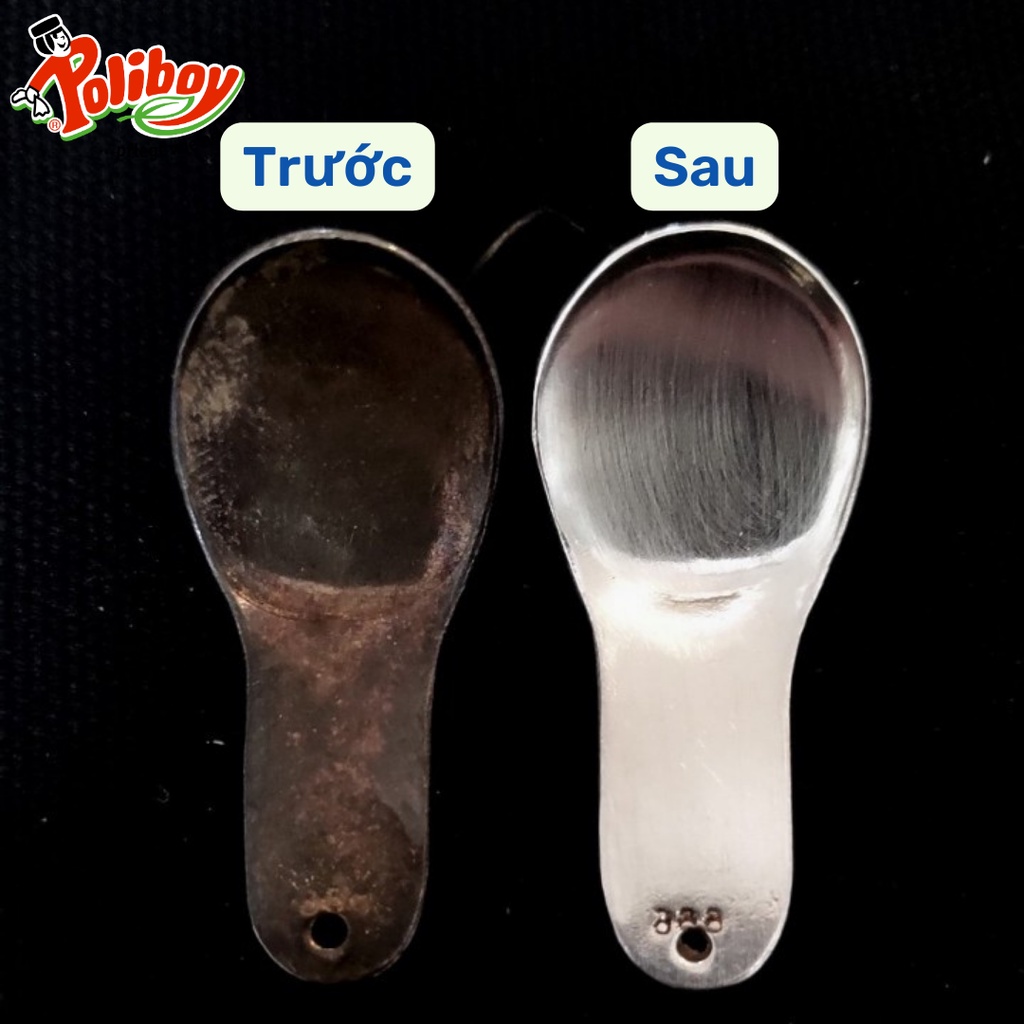 Ảnh Kem Đánh Bóng Trang Sức Vàng Bạc POLIBOY Làm Sáng Bóng Bạc, Tẩy Xỉn Vàng Bạc, Làm Sáng Kim Loại Như Mới 2