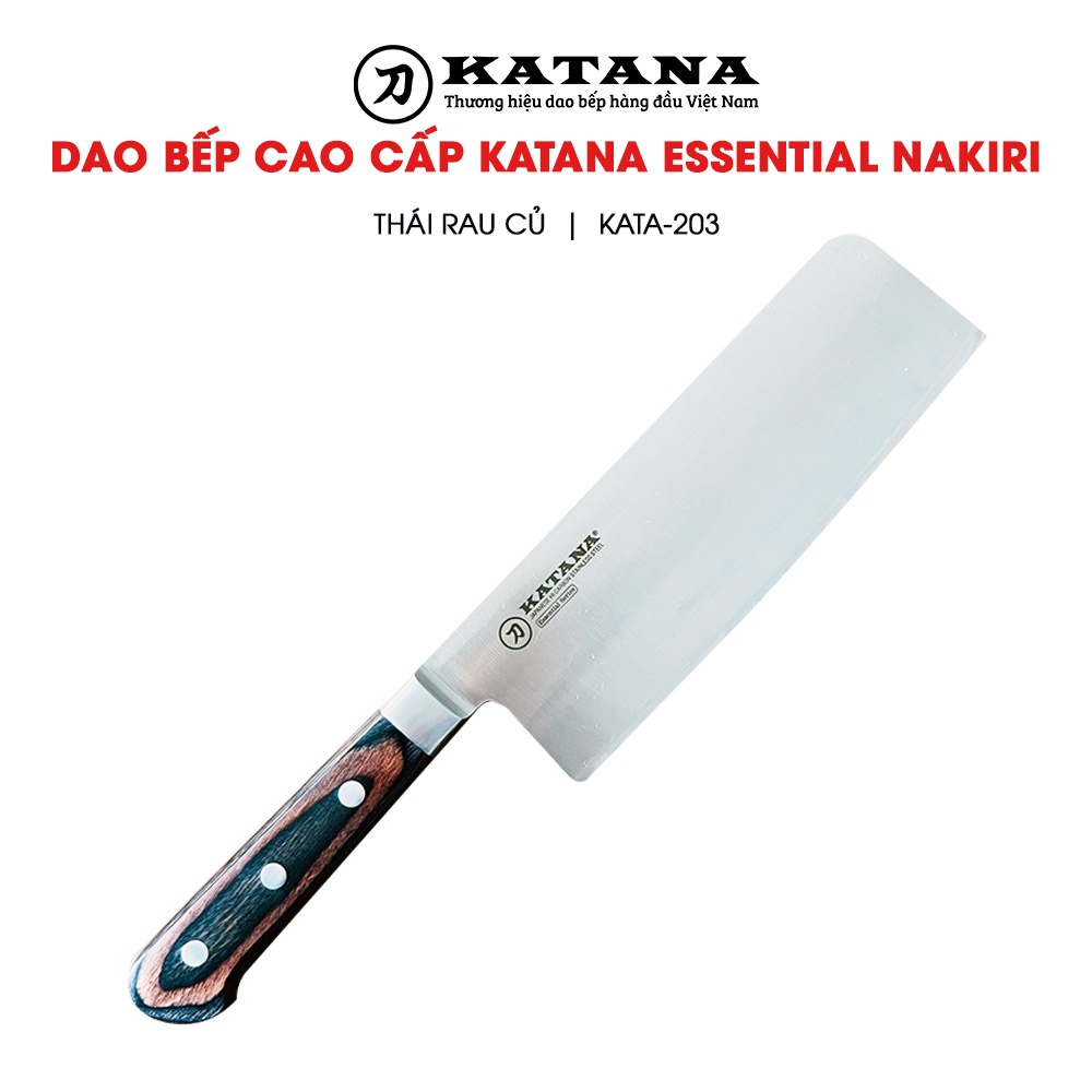 Dao bếp thương hiệu cao cấp KATANA Essential Nakiri - Dao thái rau củ quả KATA203 (180mm)