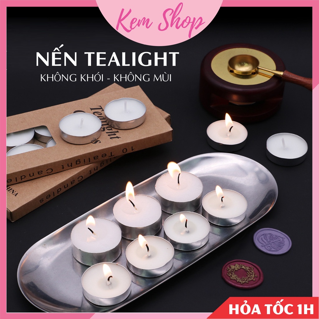 Nến Tealight trang trí tiệc, nến đốt đèn xông tinh dầu hộp 50 viên - KEMSHOP K341