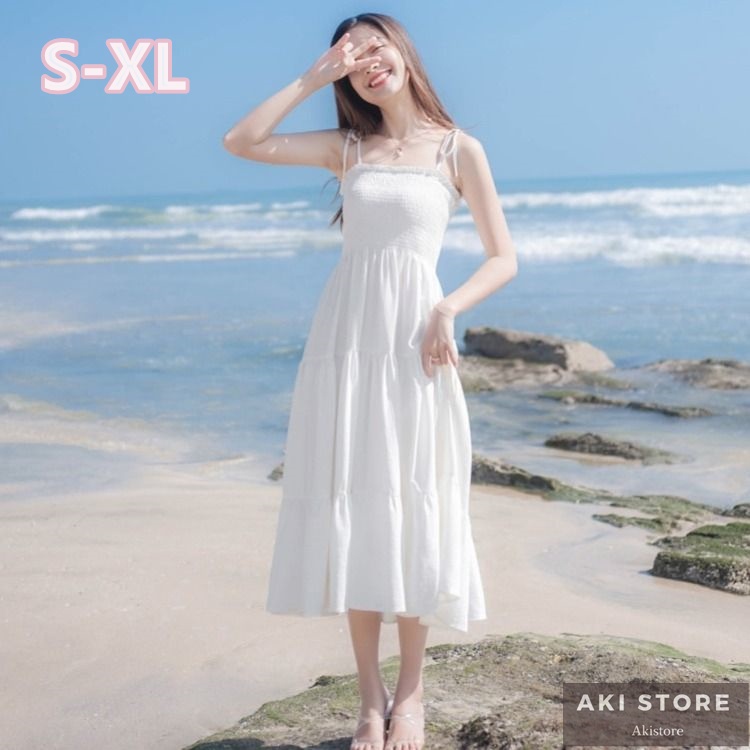 Váy Đầm Maxi Trắng Đi Biển Giá Tốt Tháng 5, 2023 | Mua Ngay | Shopee Việt  Nam