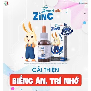 Kẽm hữu cơ Smartbibi Zinc bổ sung vitamin C giúp bé ăn ngon, giảm ốm vặt 30ml