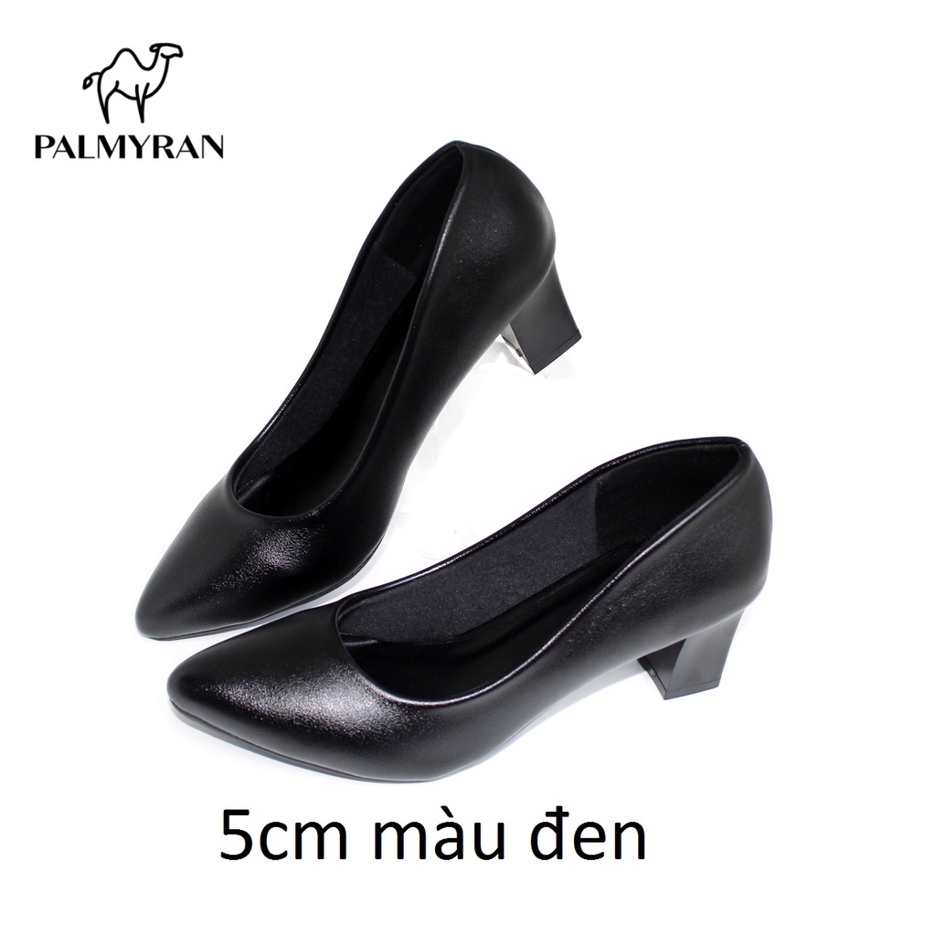 Giày nữ cao gót 5cm da sịn thật palmyran CG29