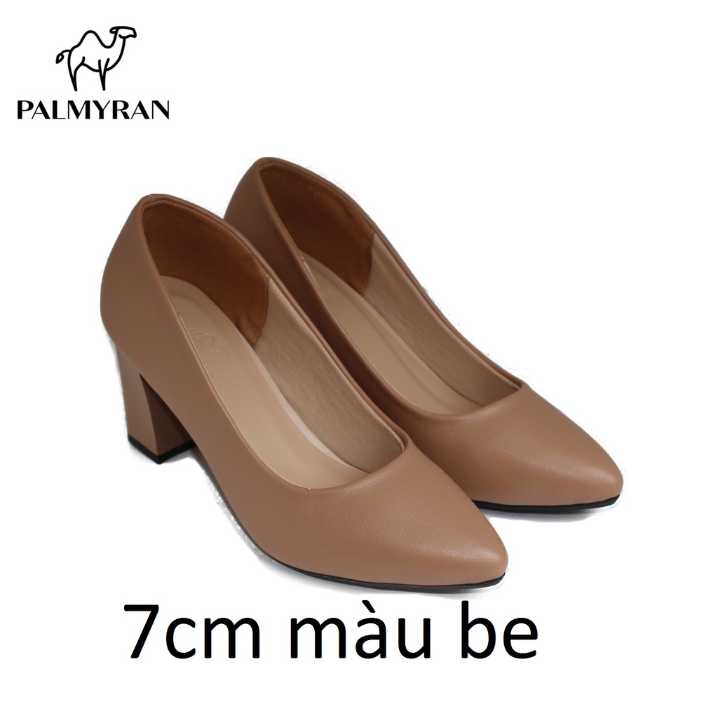 Giày nữ cao gót 7cm da sịn thật palmyran CG30