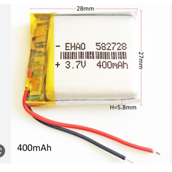 [Hỏa Tốc] Pin Sạc 3.7V 400mah 582728 Tai Nghe Loa Mp3 MP4 MP5 GPS PSP ...