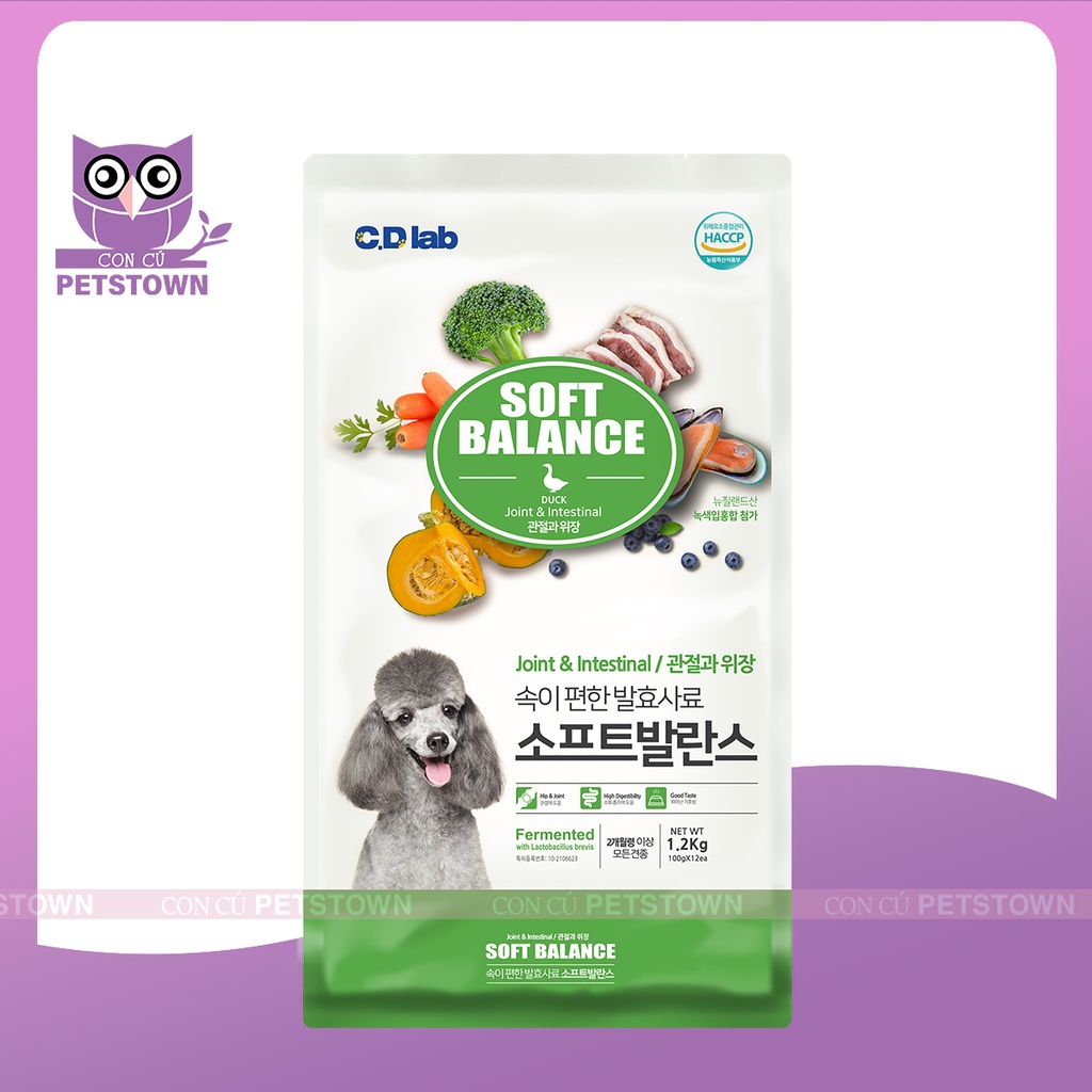 [1.2KG] Soft Balance- Thức ăn hạt mềm cho chó mọi lứa tuổi vị vịt. cá hồi 1.2kg nhập khẩu Hàn Quốc