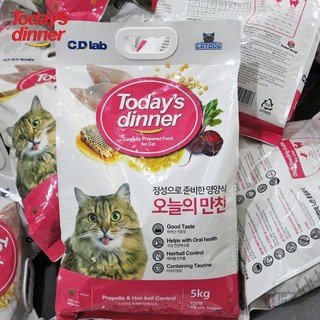 [5kg] Thức Ăn Hạt Cho Mèo 5kg Today Dinner Hàn Quốc – Dinh Dưỡng Đầy Đủ, Hỗ Trợ Tiêu Hóa & Lông Mượt