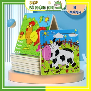 Tranh Ghép Gỗ Tranh Ghép Hình 9 Miếng Hình Ngộ Nghĩnh Bằng Gỗ Đồ Chơi Xếp Hình Đồ Chơi Thông Minh Cho Bé - BỐ KHỦNG LONG