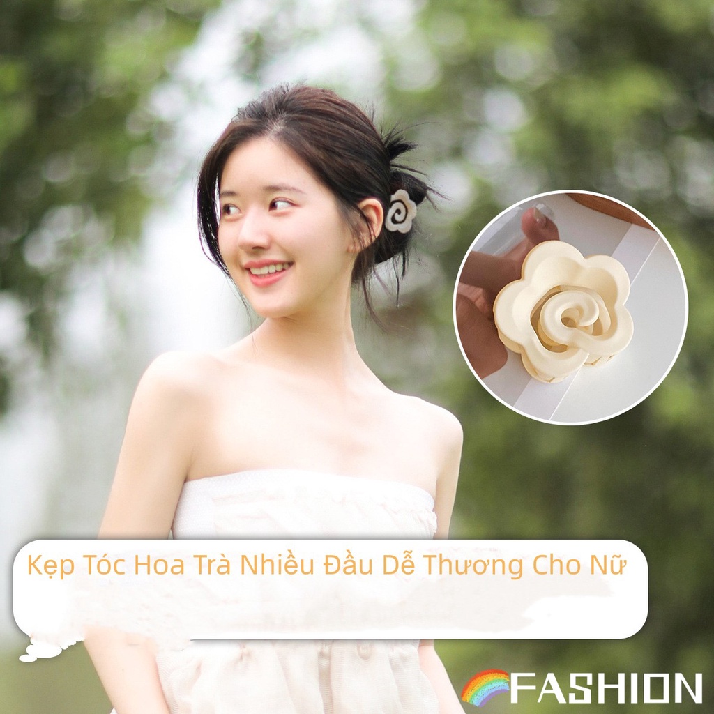 MIAOYA Kẹp Tóc Hoa Trà Nhiều Đầu Dễ Thương Cho Nữ