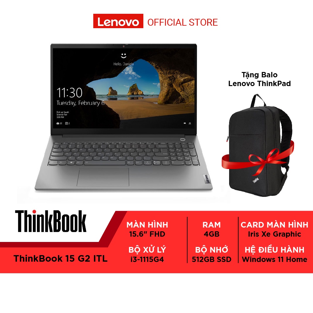 Laptop Lenovo ThinkBook 15 G2 ITL 20VE00UUVN i3 1115G4|Ram 4GB|512GB|15.6 FHD