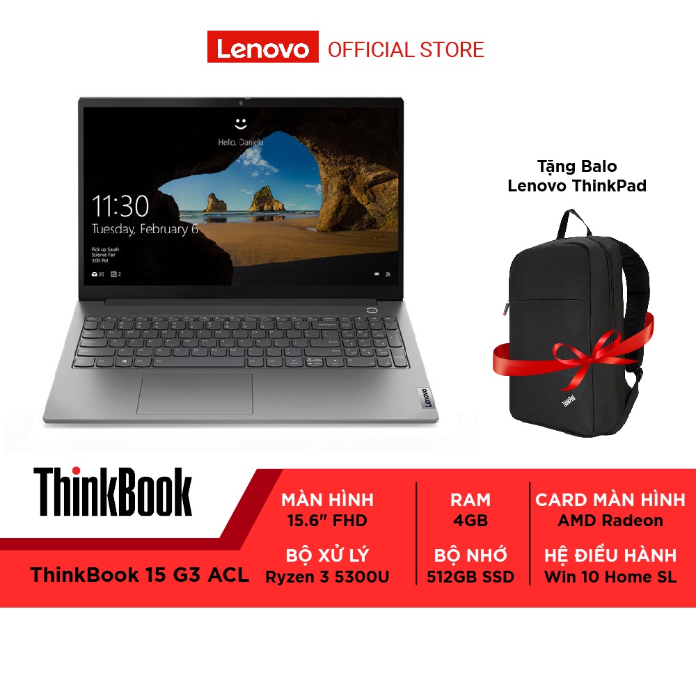 Laptop Lenovo ThinkBook 15 21A40044VN R3 5300U | 4GB RAM | 512GB SSD |15.6 FHD