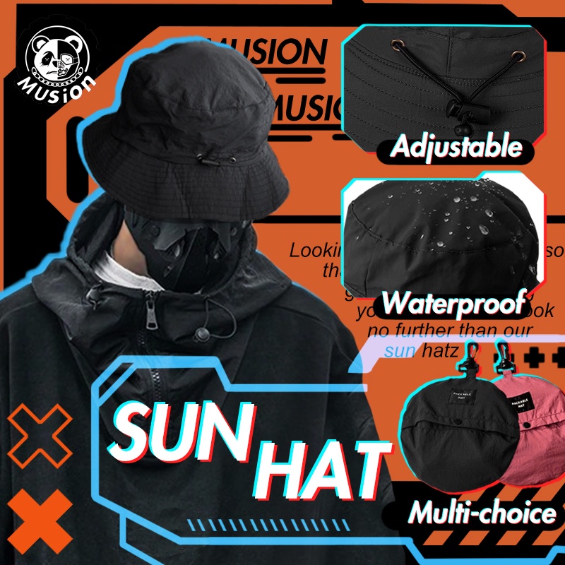 Mũ tai bèo cotton Musion UPF50+ chống nắng chống nước có thể gấp gọn