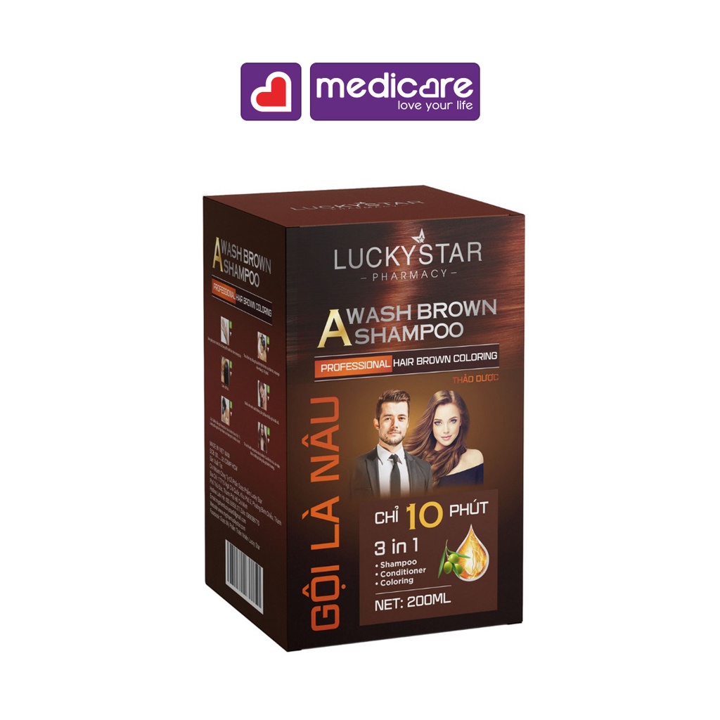 Gội Là Đen Nâu Lucky Star Cao Cấp 25ml