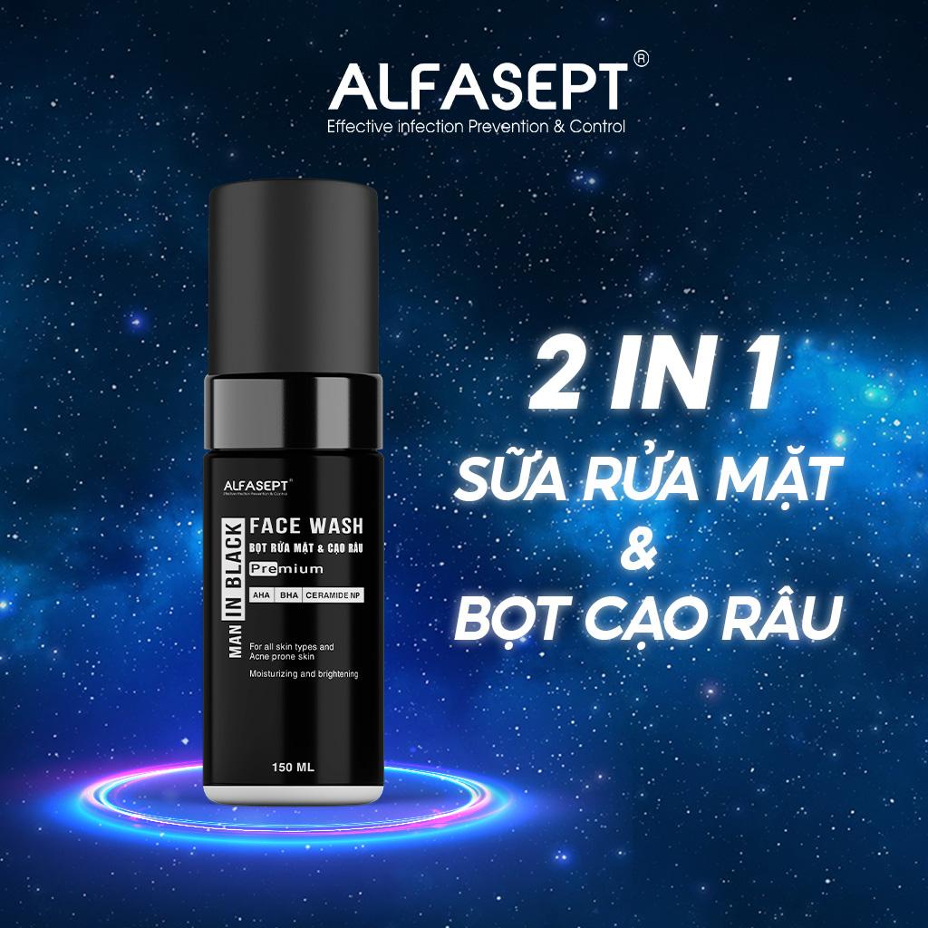 Mô tả Sữa Rửa Mặt Nam Và Bọt Cạo Râu 2N1 ALFASEPT FACE WASH MAN IN BLACK - 5