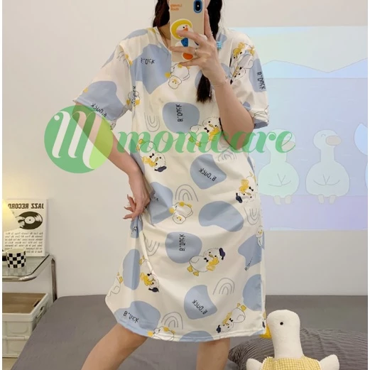 Váy đầm ngủ bầu váy sau sinh cho con bú VN20 - Đồ bầu mặc ở nhà dễ thương - Thời trang bà bầu mùa hè đẹp giá rẻ