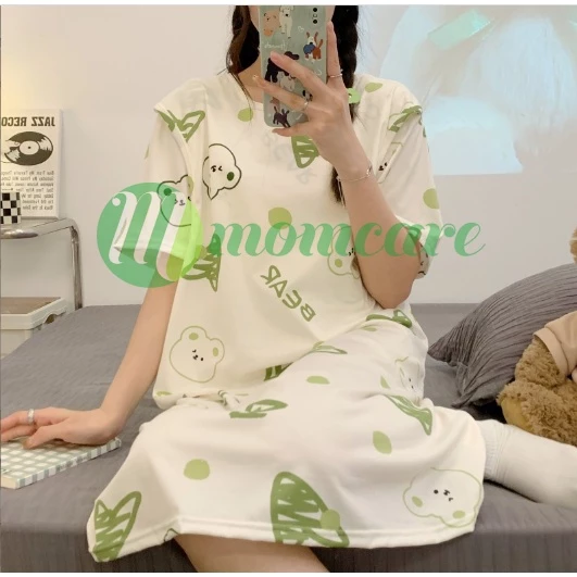 Váy đầm ngủ bầu váy sau sinh cho con bú VN20 - Đồ bầu mặc ở nhà dễ thương - Thời trang bà bầu mùa hè đẹp giá rẻ