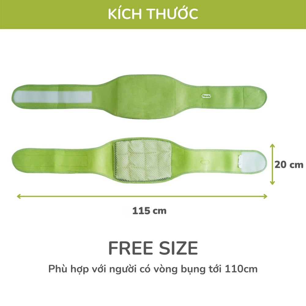 Mô tả Đai Chườm Nóng Thảo Mộc Hapaku Giảm Đau Lưng Bụng, Massage Bụng Kinh, Thoát Vị Đĩa Đệm,Giảm Nhức Mỏi - 3