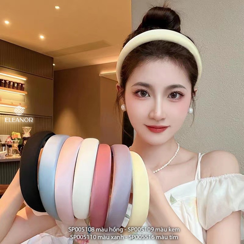 Mô tả Băng đô cài tóc nữ Eleanor Accessories thiết kế trơn màu sắc đơn giản phụ kiện tóc bờm tóc 5108 - 1
