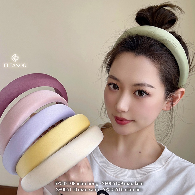 Mô tả Băng đô cài tóc nữ Eleanor Accessories thiết kế trơn màu sắc đơn giản phụ kiện tóc bờm tóc 5108 - 2