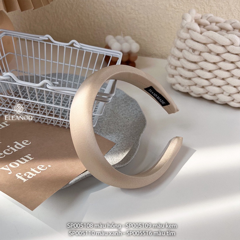 Băng đô cài tóc nữ Eleanor Accessories thiết kế trơn màu sắc đơn giản phụ kiện tóc bờm tóc 5108