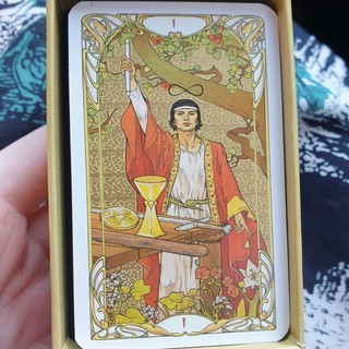 Bộ Bài Golden Art Nouveau Tarot - Mini Edition (Mystic House Tarot Shop) - Bài Gốc Authentic Chính Hãng 100%