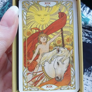 Bộ Bài Golden Art Nouveau Tarot - Mini Edition (Mystic House Tarot Shop) - Bài Gốc Authentic Chính Hãng 100%
