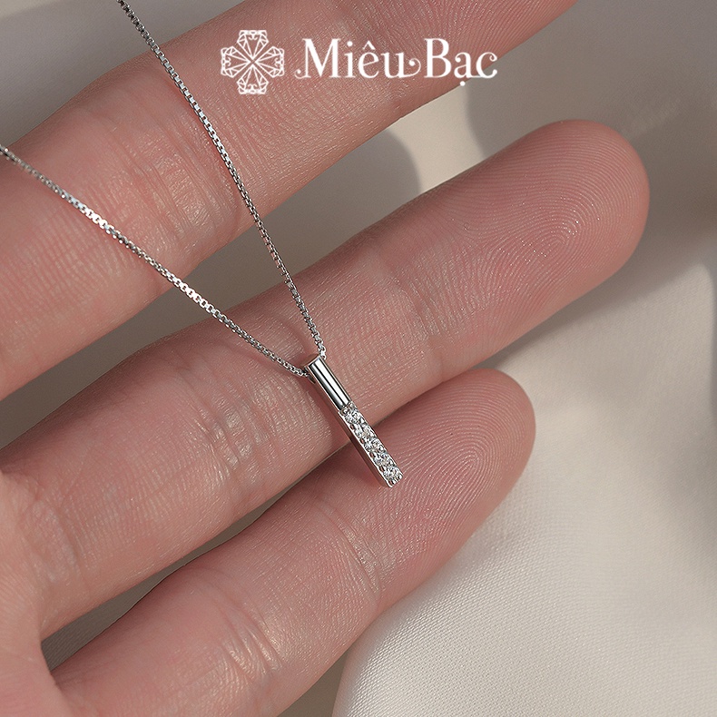 Ảnh Dây chuyền bạc nữ Miêu Bạc Classic đính đá trắng chất liệu bạc 925 thời trang phụ kiện trang sức D400374x 2