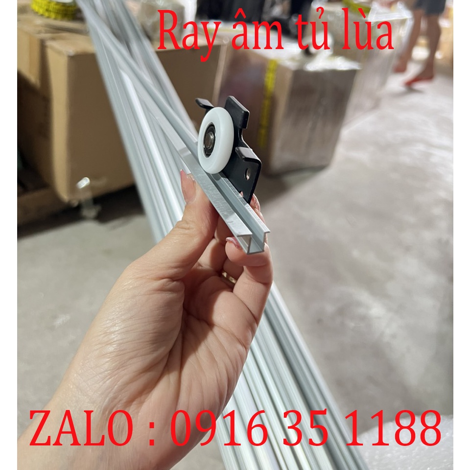 Thanh ray trượt tủ lùa tủ áo,ray trượt âm kèm bánh xe, ray cửa lùa tủ ...