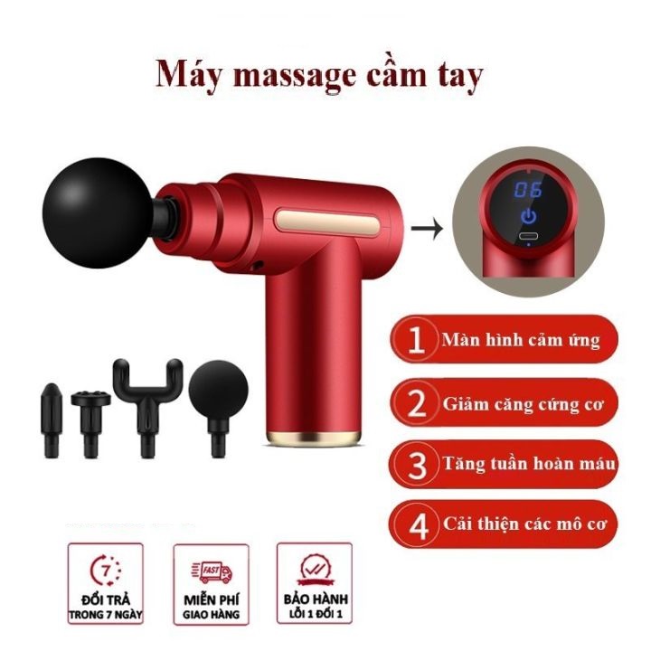 Máy massage cầm tay mini, súng massage cầm tay mini toàn thân 6 cấp độ cao cấp