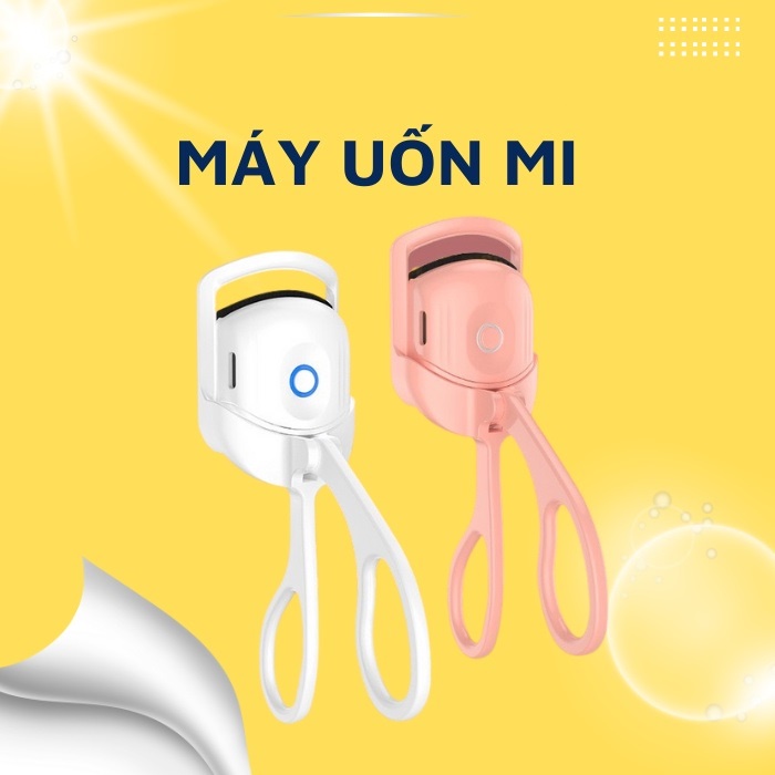 Máy Uốn Mi Điện, Kẹp Mi Nhiệt Thông Minh Làm Cong Nhanh Kèm Sạc USB