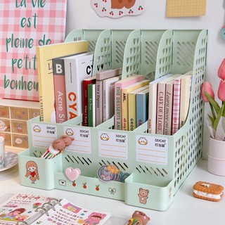 Kệ Sách Để Bàn Đứng Cho Bé Mini Nhựa Tổ Ong Cute Timo DDT02