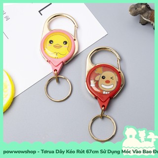 Tơrua Dây Kéo Rút 67cm Sử Dụng Móc Bao Đựng Thẻ Nhân Viên Phong Cách Hình Thú Animal Cute Đáng Yêu