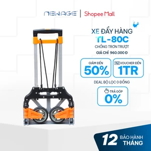 Xe đẩy hàng 2 bánh gấp gọn ADVINDEQ TL-80C, kèm dây buộc, tải trọng 80kg, Bảo hành chính hãng 1 năm