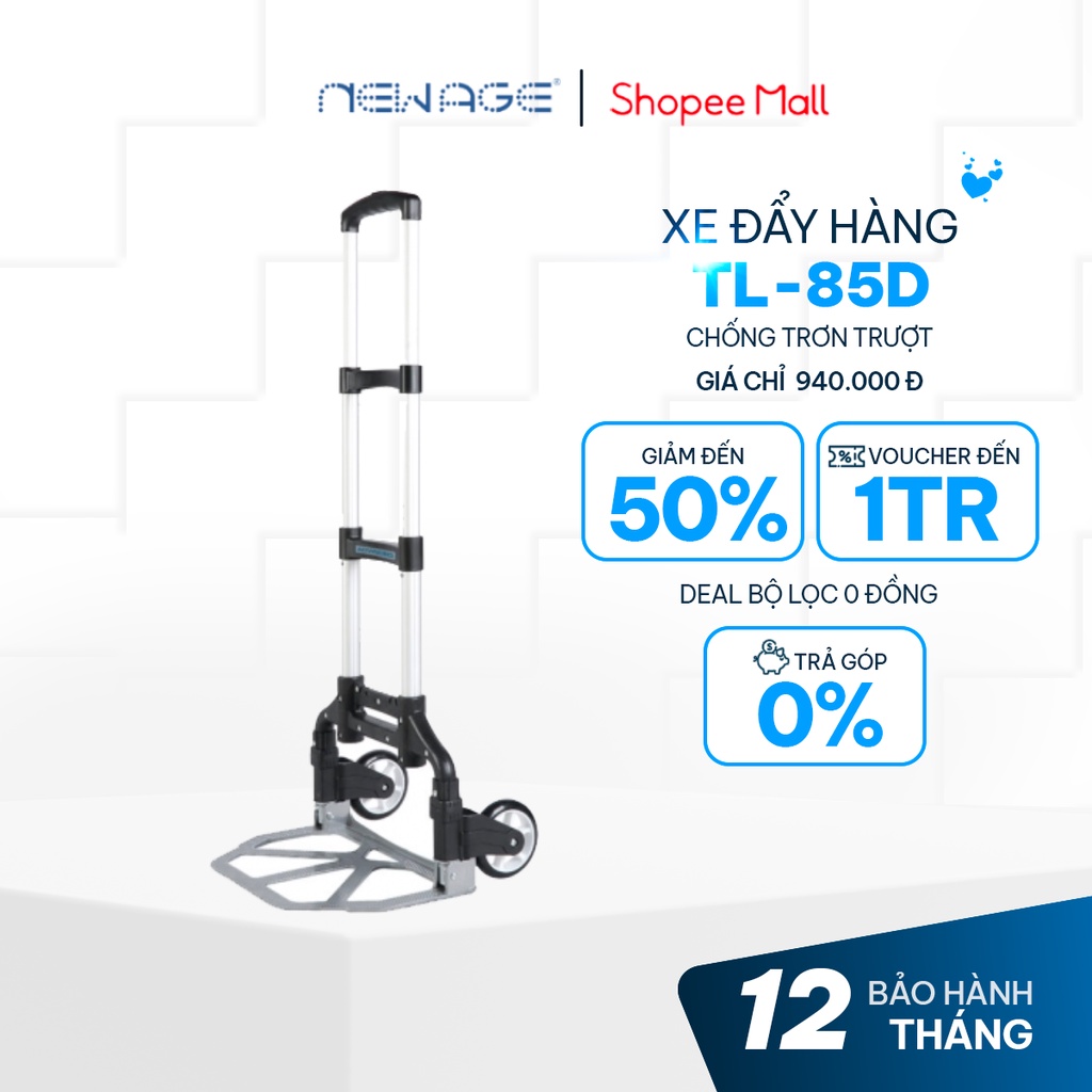 Xe đẩy hàng ADVINDEQ TL-85D, thiết kế 2 bánh gấp gọn, công nghệ cao cấp, tải trọng 85kg