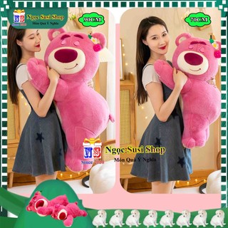 GẤU BÔNG GẤU DÂU LOTSO NẰM CAO CẤP SIÊU MỀM MỊN ĐỦ SIZE - THÚ BÔNG GẤU DÂU NẰM ĐẸP NHƯ ẢNH