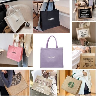 Túi cói Merci hàng loại 1 đi biển nữ đẹp đi chơi cao cấp thời trang dễ thương cute giá rẻ