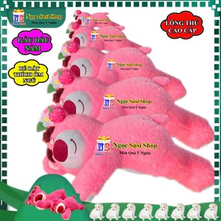 GẤU BÔNG GẤU DÂU LOTSO NẰM CAO CẤP SIÊU MỀM MỊN ĐỦ SIZE - THÚ BÔNG GẤU DÂU NẰM ĐẸP NHƯ ẢNH