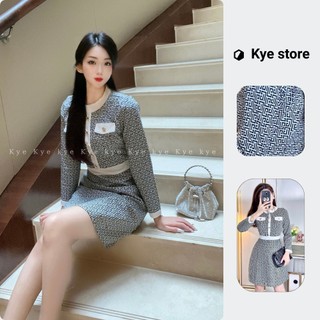 Váy dáng A KYE chất liệu len tăm cổ tròn Doly dress