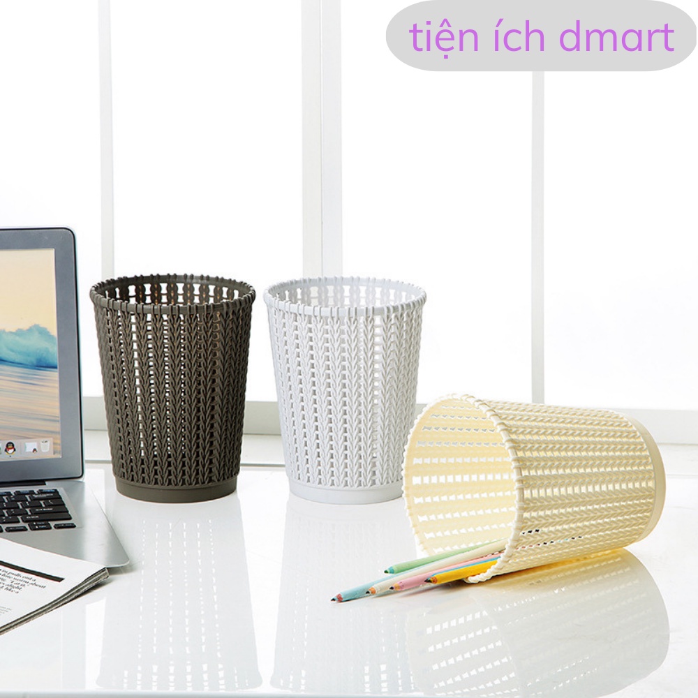 sọt rác nhựa giả mây nhựa dẻo việt nhật, giỏ đựng đồ nhựa PP cao cấp ...