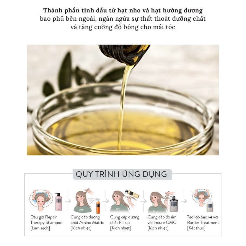 Kem Dưỡng Tóc Create - ATS In Cure CMC - Củng cố cung cấp độ ẩm (950ml) - LT2026