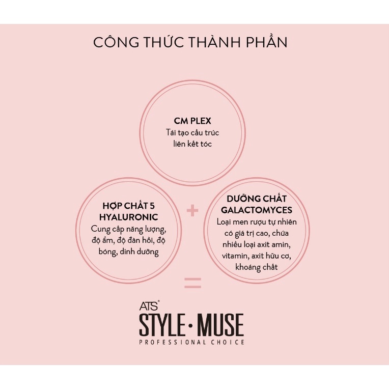 Dầu dưỡng Create - ATS Stylemuse Re:action Oil - Tăng cường độ mềm mượt và bóng khỏe cho tóc (120ml)