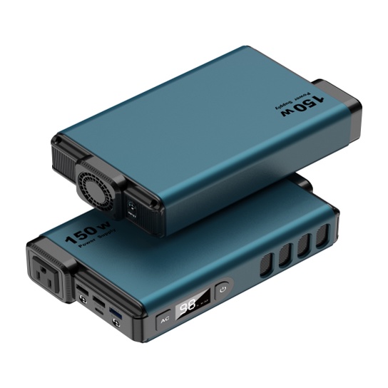 Solar Battery Pack Outdoor Rechargeable 110V 220V 150W Lithium Battery Laptop Power Bank Camping