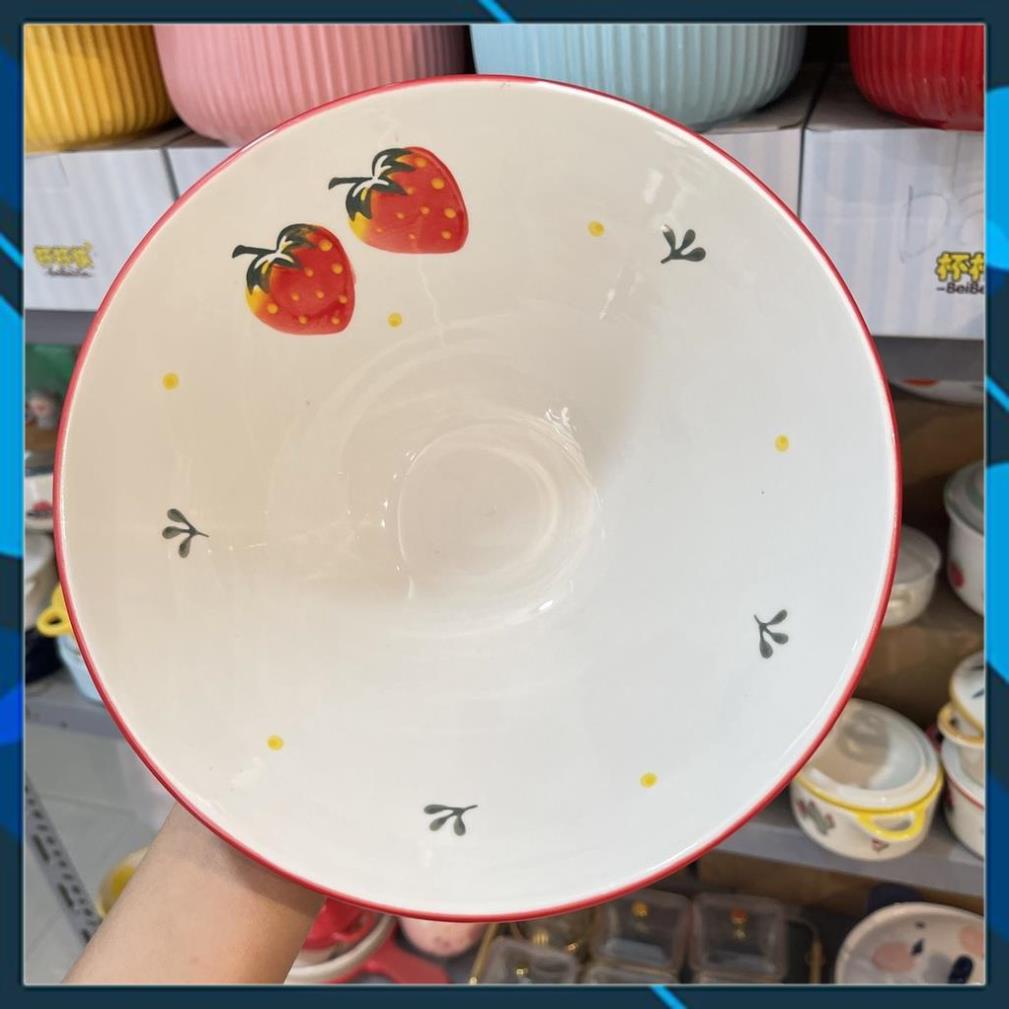 [Giá Siêu Rẻ] Bộ Bát Đĩa Sét dâu 22 món xinh yêu Decor Chén Sứ Bát Ăn ...