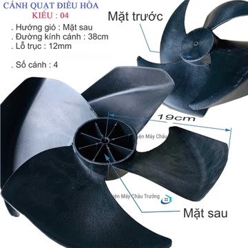 Cánh quạt điều hòa - Cánh quạt hơi nước - Cánh quạt làm mát loại 34cm,38cm,lỗ 8-12