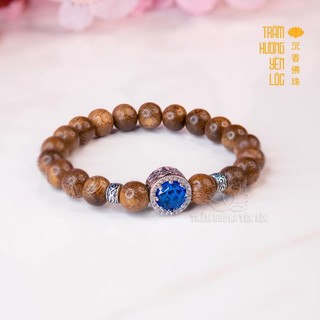 Vòng tay trầm hương đơn mix Minh Nguyệt Trầm Hương Yên Lộc Đủ Kích Thước Nam Nữ THYL105