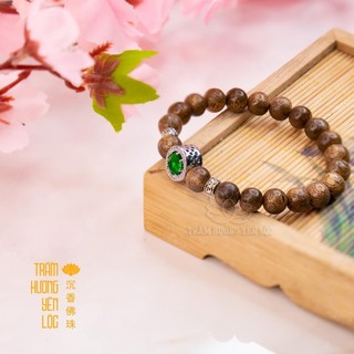 Vòng tay trầm hương đơn mix Minh Nguyệt Trầm Hương Yên Lộc Đủ Kích Thước Nam Nữ THYL105