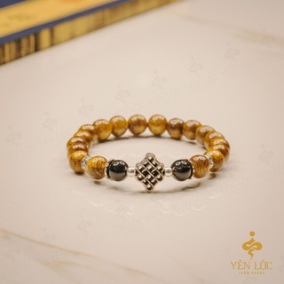 Vòng Tay Trầm Hương Đồng Tâm Song Hỷ - Mẫu Nữ - Size 8mm