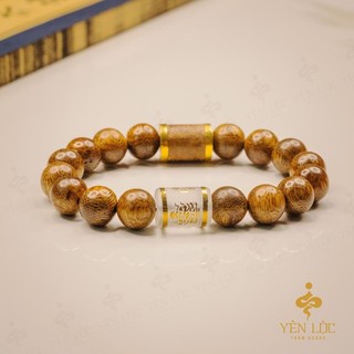 Vòng Trầm Hương Đốt Trúc Vàng 10K Khắc Theo Mệnh Mẫu Mới - Trầm Hương Yên Lộc