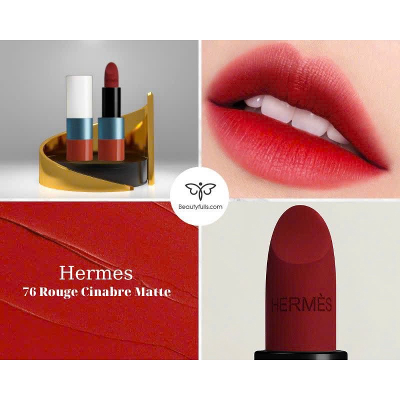 Rouge Hermès - Matte Lipstick 76 Rouge Cinabre